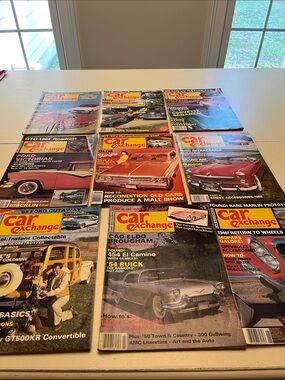 Car Exchange Vintage Magazine Lot - Red, Yellow, Black Covers